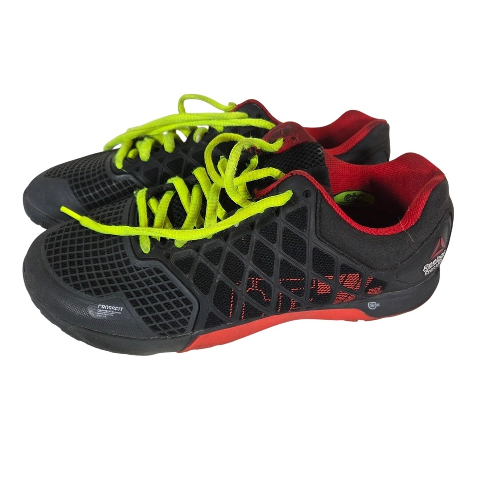 Reebok CrossFit Nano 7.0 Womens Training Shoes Size 7.5 Black Red‎ Yellow
